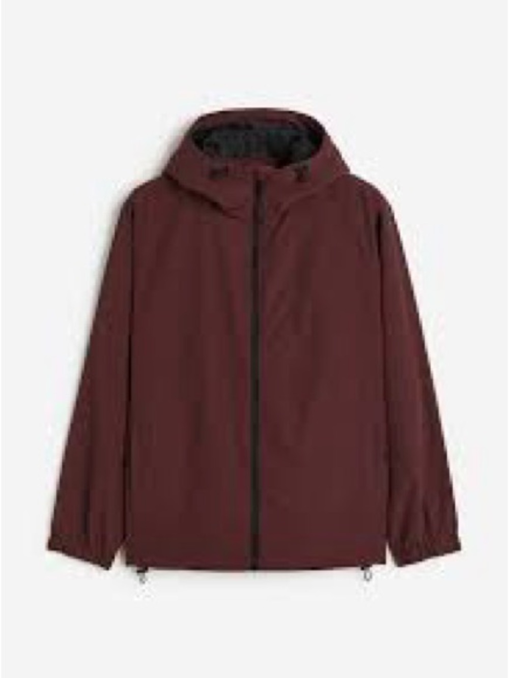 H&M Men's Hooded Raincoat - Burgundy
